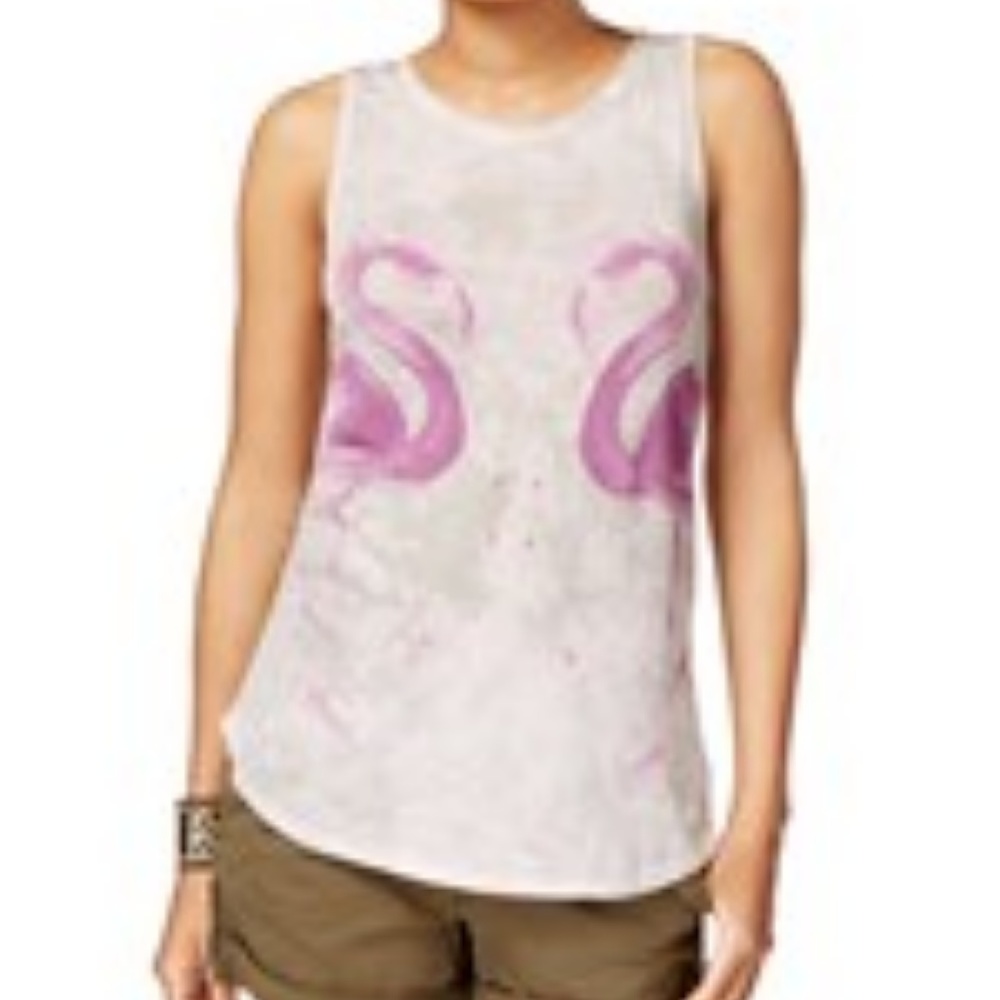 Lucky Brand Flamingo Graphic Tank Top